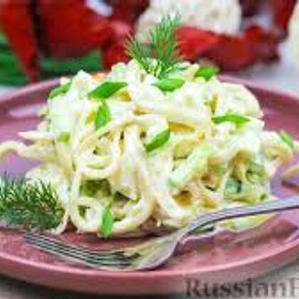 Салат с кальмаром