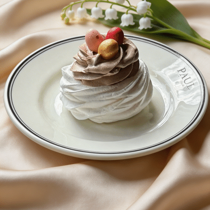 Десерт Павлова "Douceur" с малиновым конфи