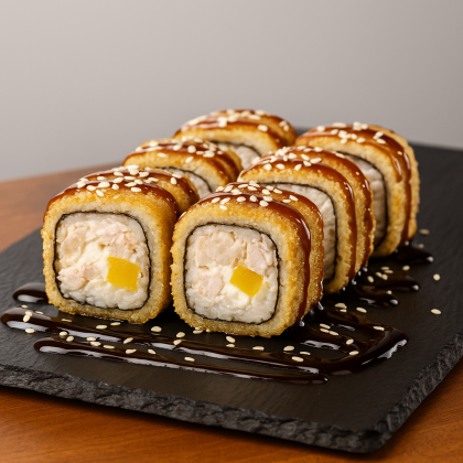 Ролл «Темпура с копчёной курицей»