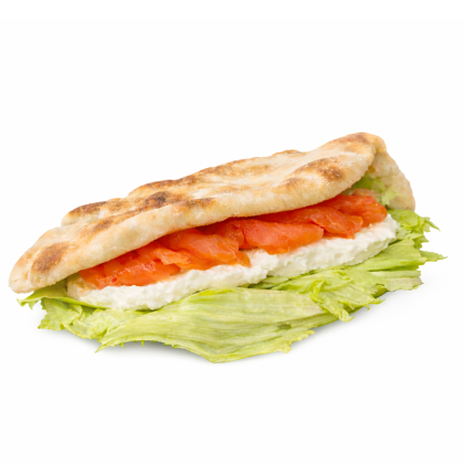 Сэндвич-пита с красной рыбой