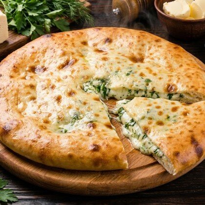 Пирог с зеленью и сыром