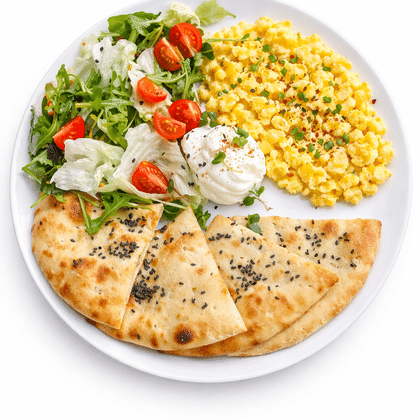 Комбо-завтрак скрэмбл на месте