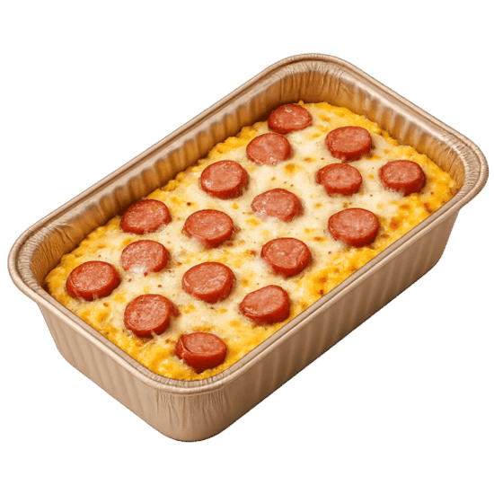 Омлет «Колбаски и сыр»