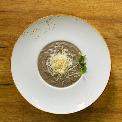 Крем-суп грибной с сыром Пармезан