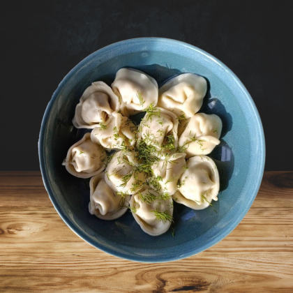 Пельмени из свинины со сметаной