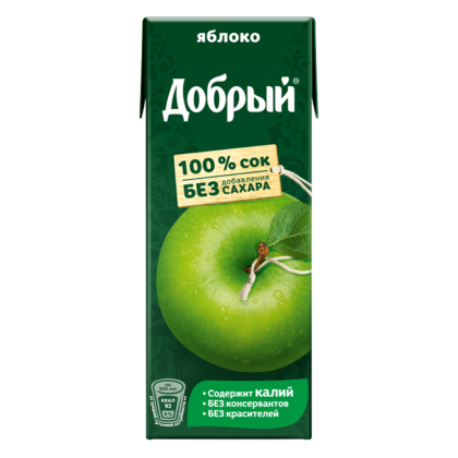 Уп. Нектар «Доб­рый» Яблоко 0,2л