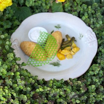 Картофельные зразы с двумя видами мяса