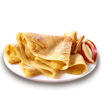 Блинчики с яблоком и корицей