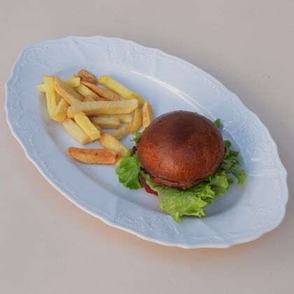 Мини бургер картофелем фри