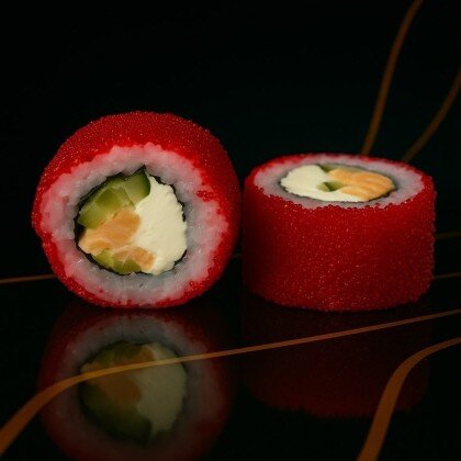 Калифорния с жареным лососем