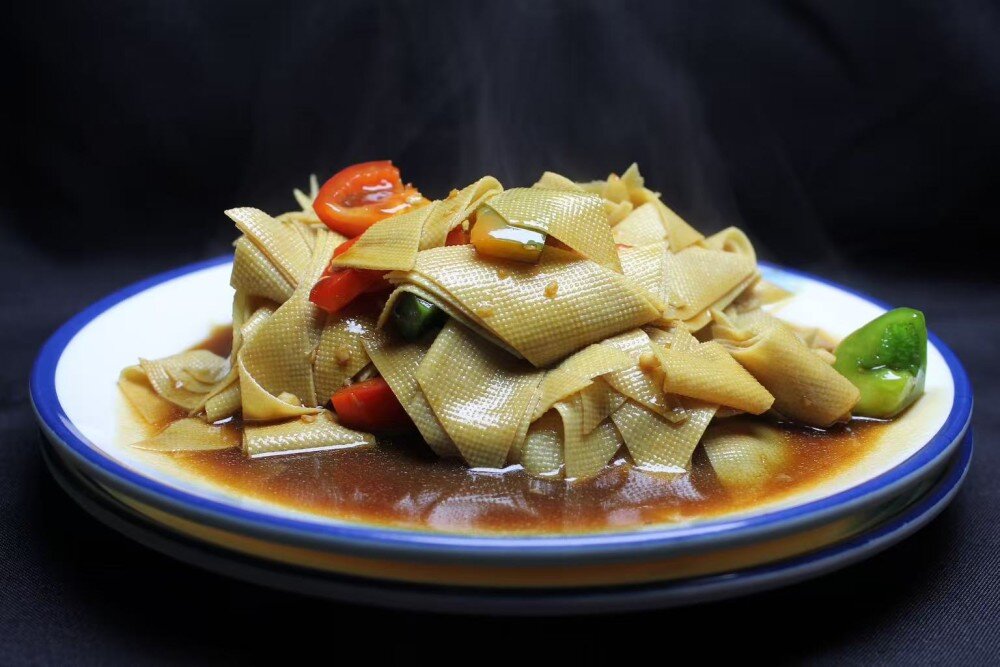 336 Сушеный тофу с перцем чили