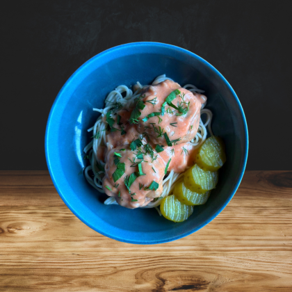 Тефтели фирменные со спагетти