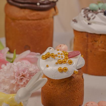 Пасхальный кулич с сухофруктами мини