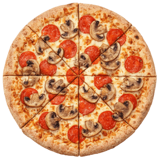 Пицца «Пепперони и грибы»