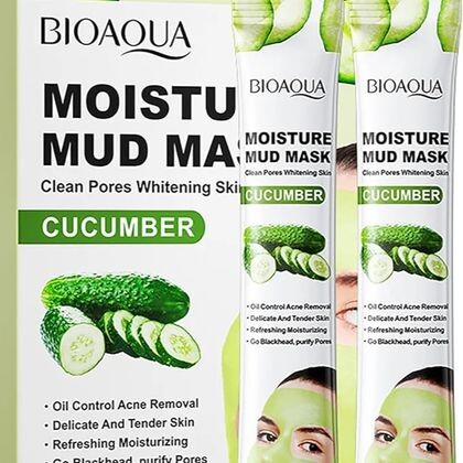 Грязевая маска для лица BIOAQUA с экстрактом огурца Cucumber Moisture Mud Mask, 8 г