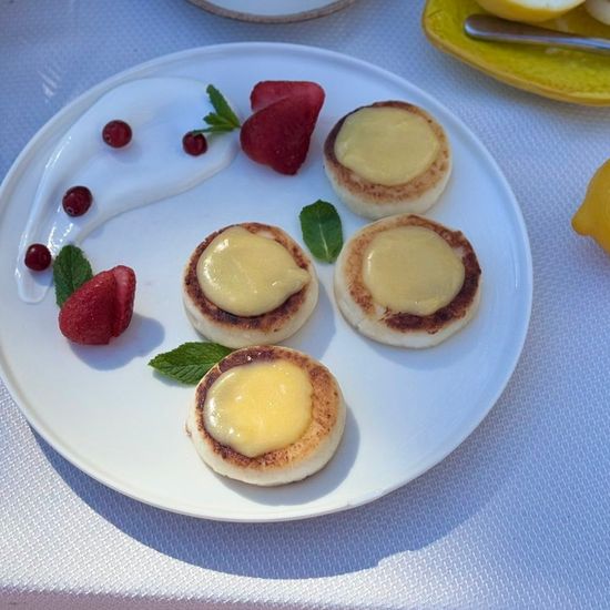 Сырники  с лимонным курдом