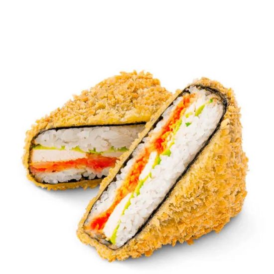 Онигири жаренный с лососем, 1 шт.