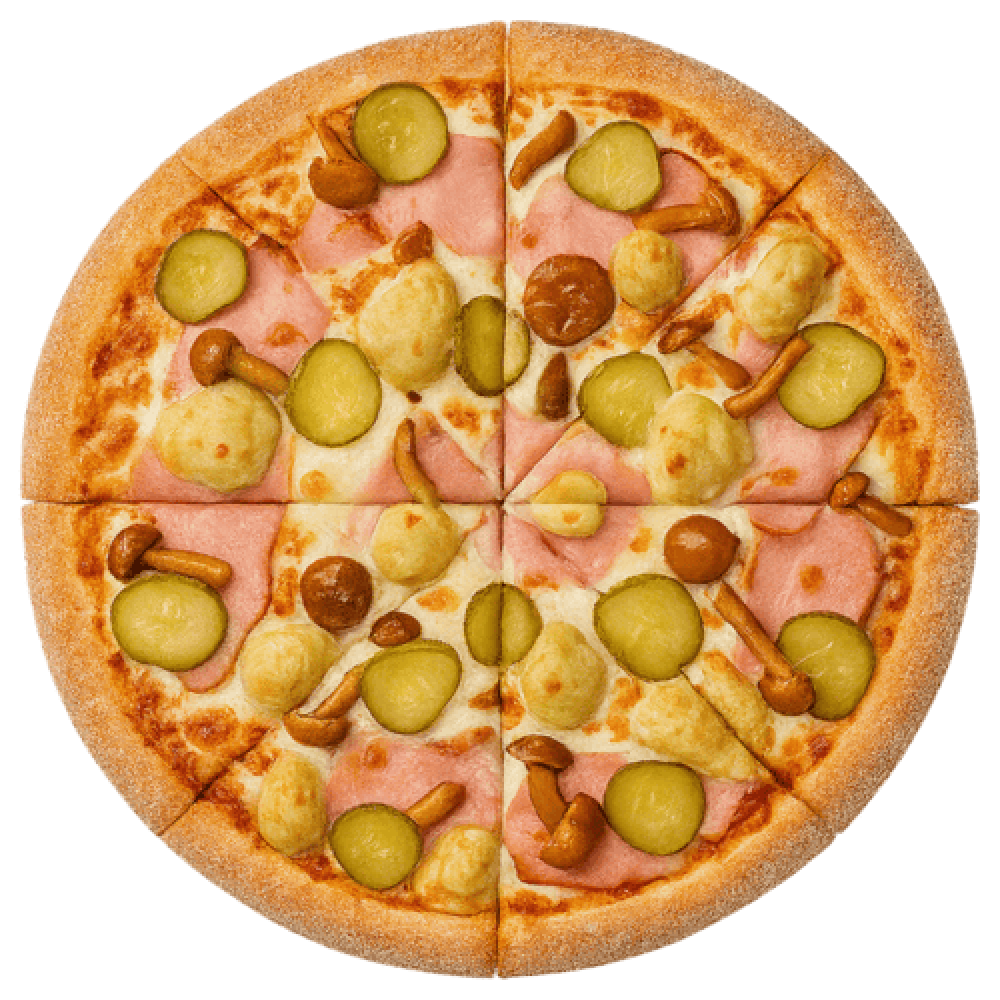 Пицца "Опята и бекон"