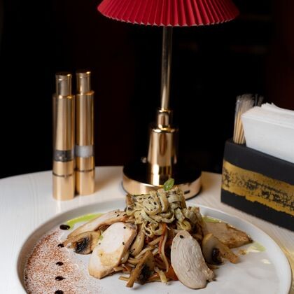 Удон с копченой курочкой