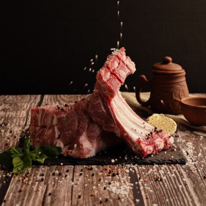 П/ф из свинины крупнокусковой мясокостный "Реберные пластины свиные" охлажденный