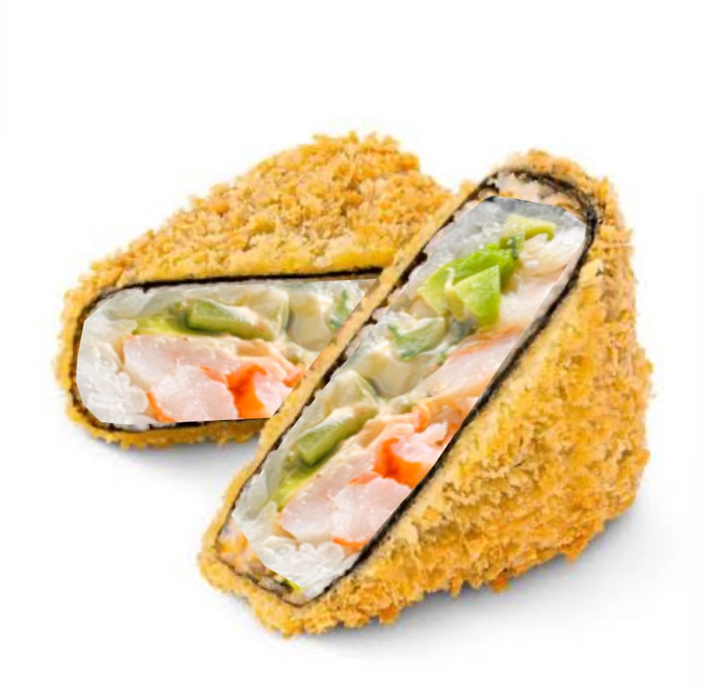 Онигири  жаренный с креветкой 1 шт.