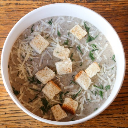 Крем суп грибной