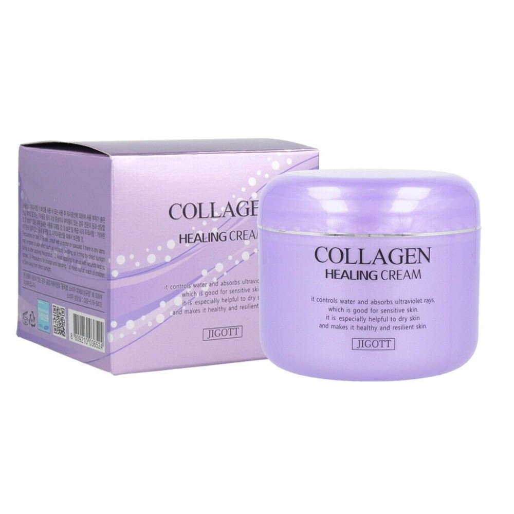 JIGOTT Крем для лица питательный ночной с коллагеном, COLLAGEN HEALING CREAM, 100 мл